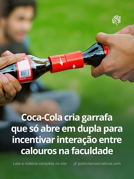 Interactive Coca-Cola bottle concept designed to encourage shared opening and consumer engagement.