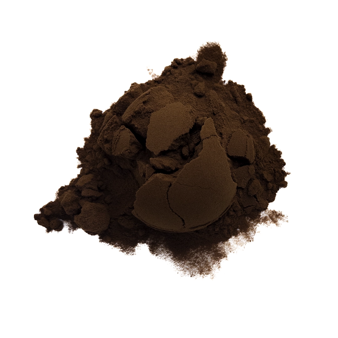 Instant Earl Grey tea powder, reddish-brown fine powder, classic bergamot-led profile.