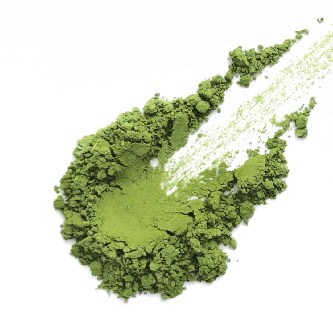 Matcha #1-2, ceremonial grade, jade-green ultrafine powder, pronounced nori note.