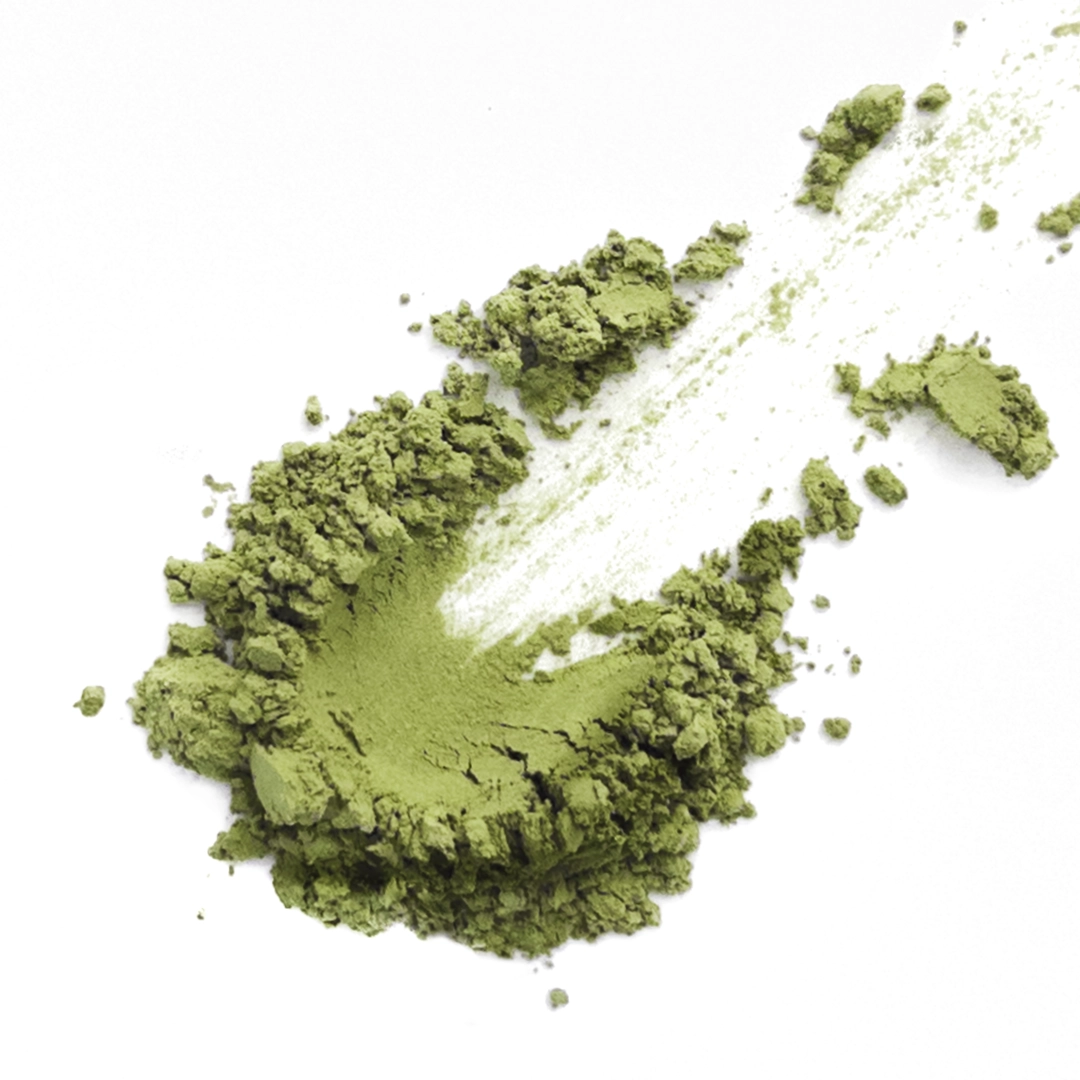 Matcha #4-1, functional/nutraceutical grade, yellow-green ultrafine powder, subtle grassy note.